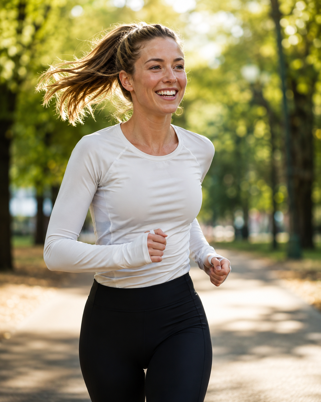 Persona activa y sonriendo